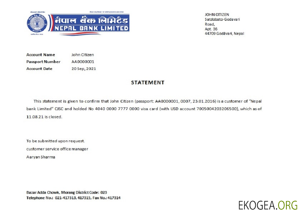 Nepal , Nepal bank , closure référence